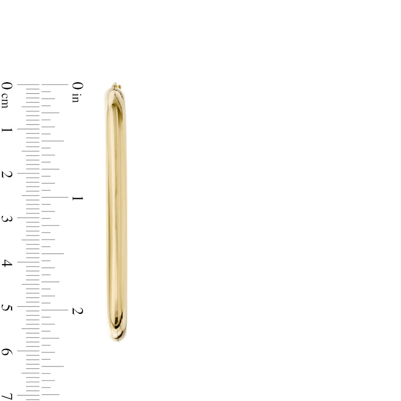 Main Image 3 of Made in Italy 5.0mm Bold Tube Hoop Earrings in 14K Gold