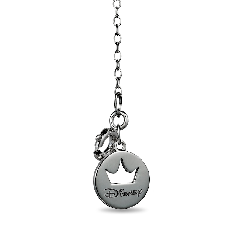 Enchanted Disney Villains Ursula Amethyst and 1/10 CT. T.W. Diamond Pendant in Sterling Silver with Black Rhodium - 19"