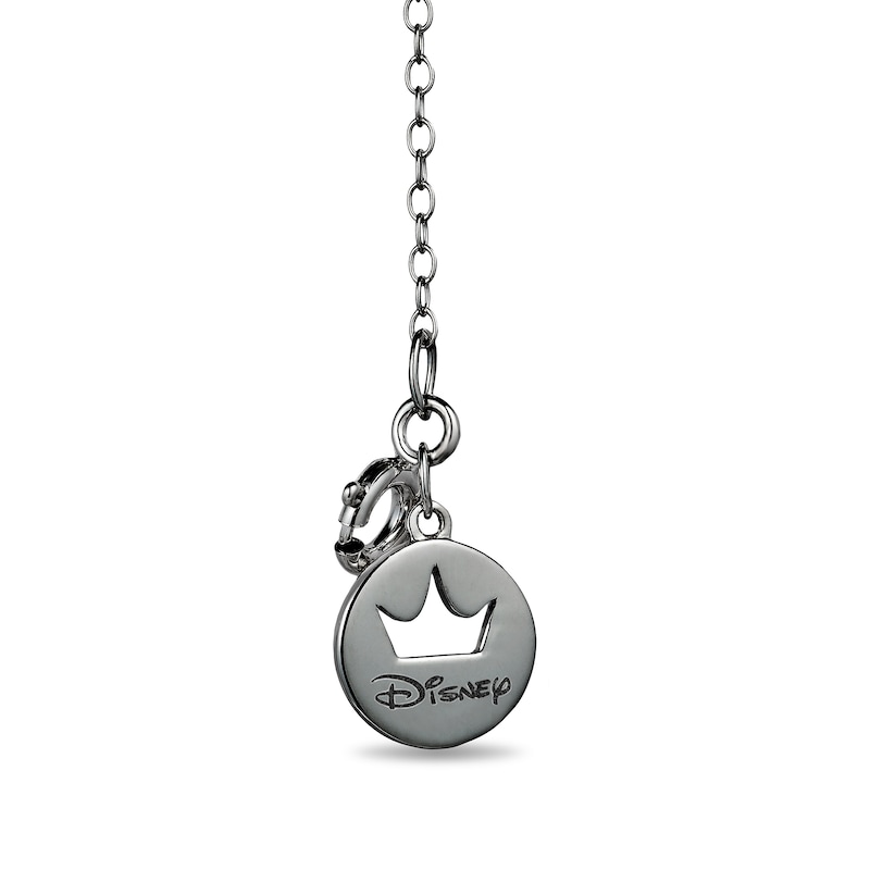 Main Image 2 of Enchanted Disney Villains Ursula Amethyst and 1/10 CT. T.W. Diamond Pendant in Sterling Silver with Black Rhodium - 19"