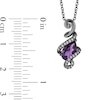 Thumbnail Image 3 of Enchanted Disney Villains Ursula Amethyst and 1/10 CT. T.W. Diamond Pendant in Sterling Silver with Black Rhodium - 19"