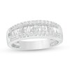 Thumbnail Image 1 of 1/2 CT. T.W. Baguette and Round Diamond Band in 10K White Gold