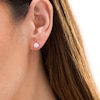 Thumbnail Image 2 of Zales Private Collection 1 CT. T.W. Certified Diamond Solitaire Stud Earrings in 14K White Gold (F/I1)