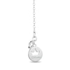 Thumbnail Image 1 of Enchanted Disney Princess Diamond Accent Castle in Glass Dome Pendant in Sterling Silver and 10K Rose Gold - 24"