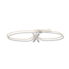 Thumbnail Image 1 of 1/10 CT. T.W. Diamond "X" Initial Bracelet in 10K Gold - 7.5"