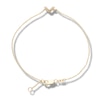 Thumbnail Image 2 of 1/10 CT. T.W. Diamond "V" Initial Bracelet in 10K Gold - 7.5"
