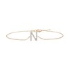 Thumbnail Image 1 of 1/10 CT. T.W. Diamond "N" Initial Bracelet in 10K Gold - 7.5"