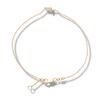 Thumbnail Image 2 of 1/10 CT. T.W. Diamond "F" Initial Bracelet in 10K Gold - 7.5"