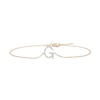 Thumbnail Image 1 of 1/10 CT. T.W. Diamond "G" Initial Bracelet in 10K Gold - 7.5"