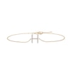 Thumbnail Image 1 of 1/10 CT. T.W. Diamond "H" Initial Bracelet in 10K Gold - 7.5"