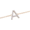 Thumbnail Image 2 of 1/10 CT. T.W. Diamond "A" Initial Bracelet in 10K Gold - 7.5"