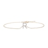 Thumbnail Image 1 of 1/10 CT. T.W. Diamond "R" Initial Bracelet in 10K Gold - 7.5"