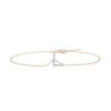Thumbnail Image 1 of 1/10 CT. T.W. Diamond "L" Initial Bracelet in 10K Gold - 7.5"