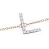 Thumbnail Image 2 of 1/10 CT. T.W. Diamond "L" Initial Bracelet in 10K Gold - 7.5"
