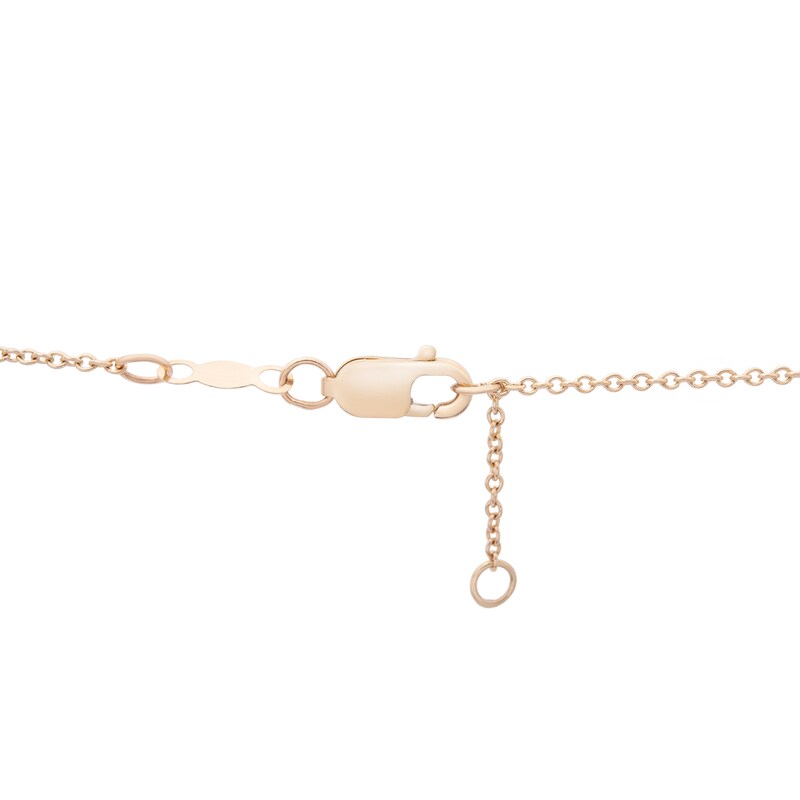 Main Image 3 of 1/10 CT. T.W. Diamond "P" Initial Bracelet in 10K Gold - 7.5"