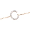 Thumbnail Image 2 of 1/10 CT. T.W. Diamond "C" Initial Bracelet in 10K Gold - 7.5"