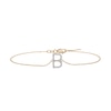 Thumbnail Image 1 of 1/10 CT. T.W. Diamond "B" Initial Bracelet in 10K Gold - 7.5"