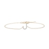 Thumbnail Image 1 of 1/10 CT. T.W. Diamond "J" Initial Bracelet in 10K Gold - 7.5"
