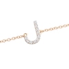 Thumbnail Image 2 of 1/10 CT. T.W. Diamond "J" Initial Bracelet in 10K Gold - 7.5"