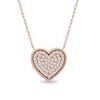 Thumbnail Image 0 of 1/5 CT. T.W. Composite Diamond Heart Necklace in 10K Rose Gold
