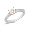 Thumbnail Image 0 of Enchanted Disney Princess 1 CT. T.W. Princess-Cut Diamond Engagement Ring in 14K Two-Tone Gold