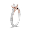 Thumbnail Image 1 of Enchanted Disney Princess 1 CT. T.W. Princess-Cut Diamond Engagement Ring in 14K Two-Tone Gold