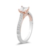 Thumbnail Image 2 of Enchanted Disney Princess 1 CT. T.W. Princess-Cut Diamond Engagement Ring in 14K Two-Tone Gold