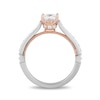 Thumbnail Image 3 of Enchanted Disney Princess 1 CT. T.W. Princess-Cut Diamond Engagement Ring in 14K Two-Tone Gold