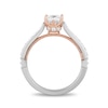 Thumbnail Image 4 of Enchanted Disney Princess 1 CT. T.W. Princess-Cut Diamond Engagement Ring in 14K Two-Tone Gold