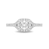Thumbnail Image 3 of Enchanted Disney Ariel 3/4 CT. T.W. Diamond Cushion Frame Engagement Ring in 14K Two-Tone Gold