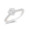Thumbnail Image 1 of Enchanted Disney Tinker Bell 3/4 CT. T.W. Diamond Hexagon Frame Engagement Ring in 14K Two-Tone Gold