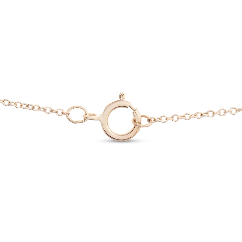 Main Image 3 of 1/10 CT. T.W. Diamond "X" Initial Necklace in 10K Gold - 17"