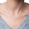 Thumbnail Image 2 of 1/10 CT. T.W. Diamond "U" Initial Necklace in 10K Gold - 17"