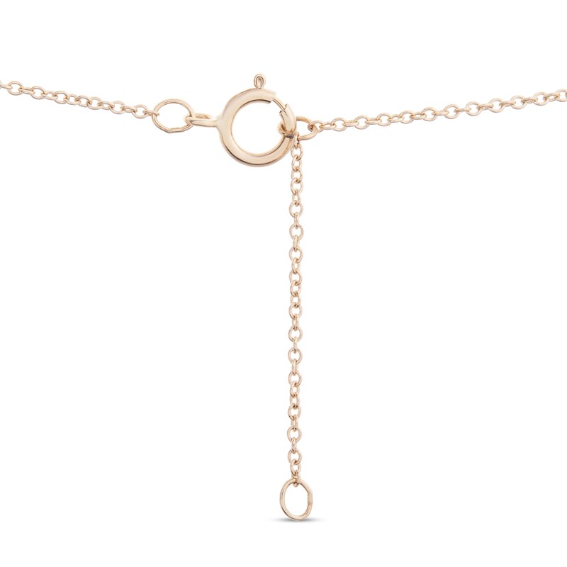 Main Image 3 of 1/10 CT. T.W. Diamond "U" Initial Necklace in 10K Gold - 17"