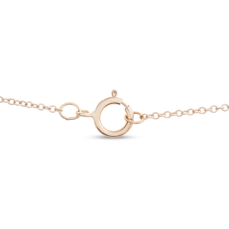 Main Image 3 of 1/10 CT. T.W. Diamond "H" Initial Necklace in 10K Gold - 17"