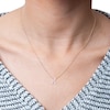 Thumbnail Image 2 of 1/10 CT. T.W. Diamond "K" Initial Necklace in 10K Gold - 17"