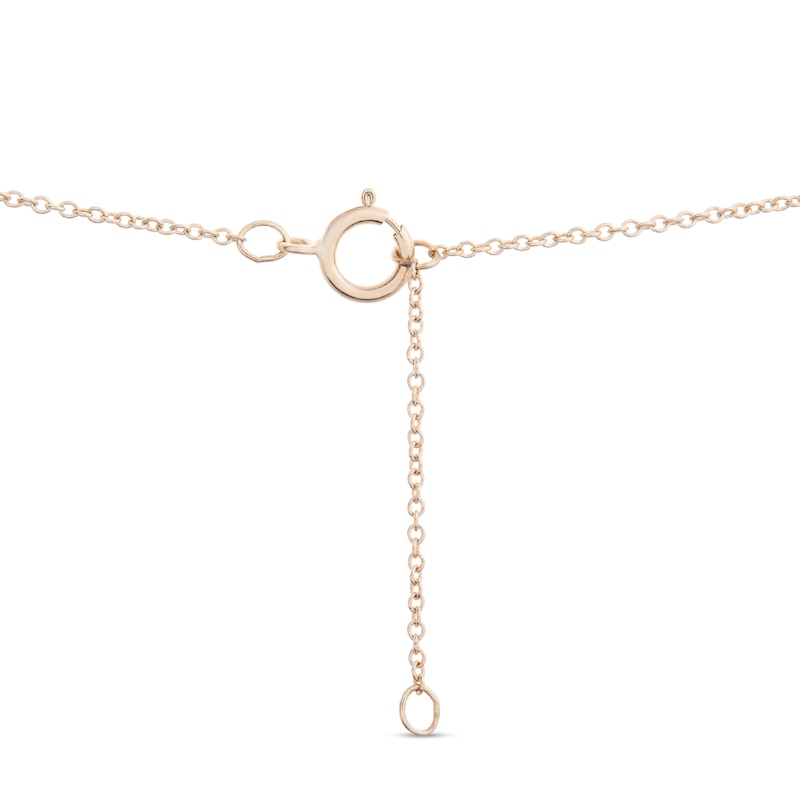 Main Image 3 of 1/10 CT. T.W. Diamond "K" Initial Necklace in 10K Gold - 17"