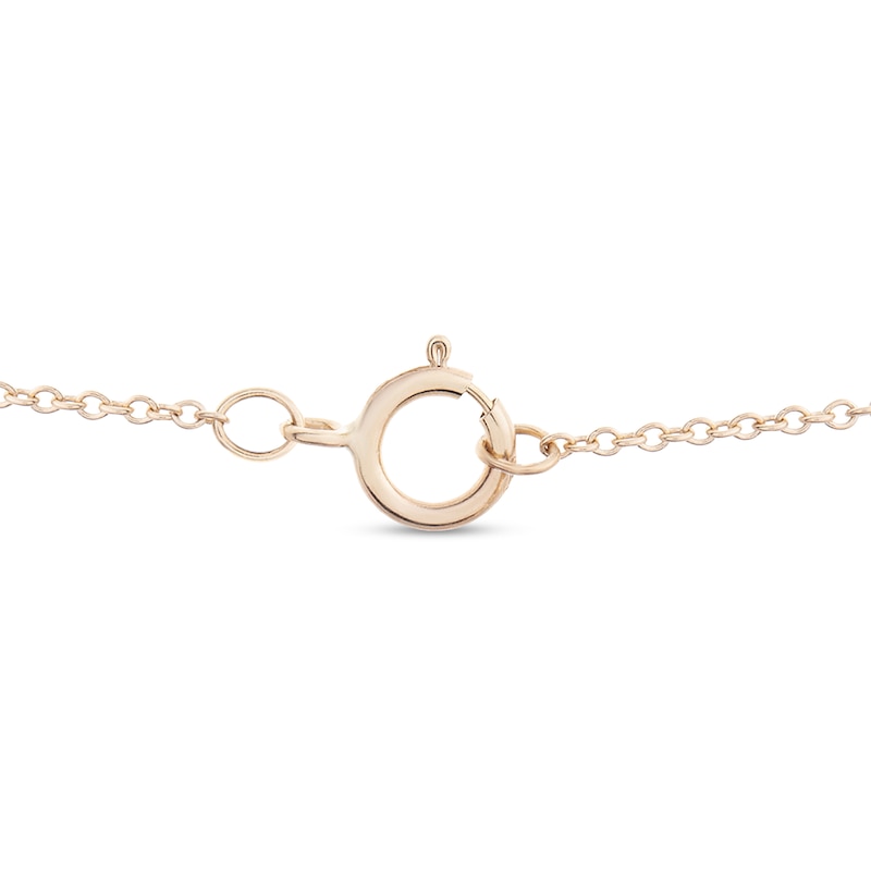 Main Image 3 of 1/10 CT. T.W. Diamond "M" Initial Necklace in 10K Gold - 17"