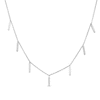 Thumbnail Image 0 of 1/10 CT. T.W. Diamond Vertical Bars Station Necklace in 10K White Gold - 17"
