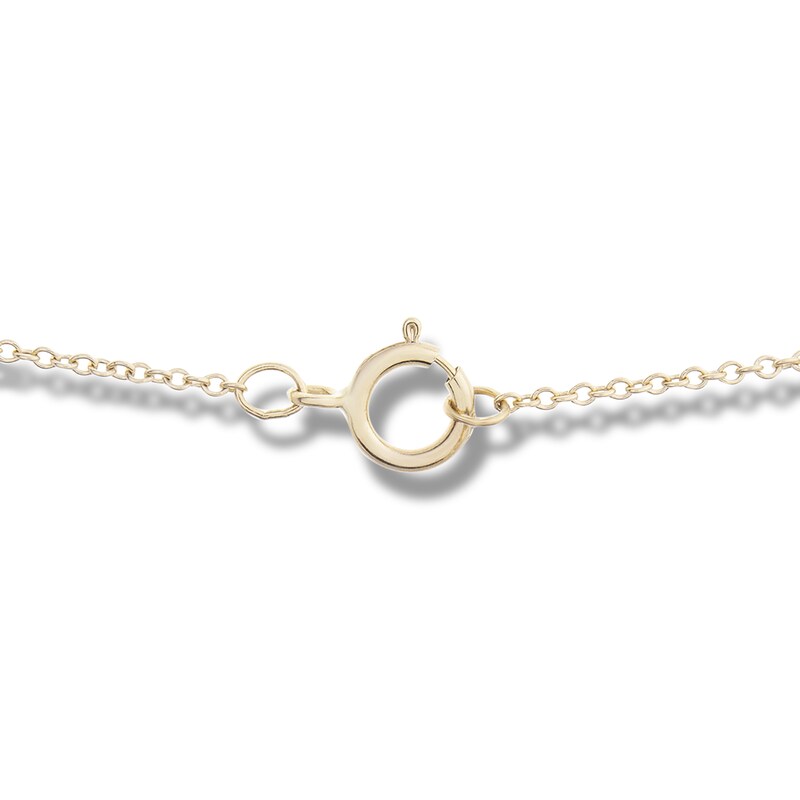 Main Image 3 of 1/10 CT. T.W. Diamond "S" Initial Necklace in 10K Gold - 17"