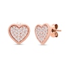Thumbnail Image 0 of 1/5 CT. T.W. Composite Diamond Heart Stud Earrings in 10K Rose Gold