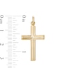 Thumbnail Image 2 of Made in Italy Ribbed Cross Necklace Charm in 14K Gold