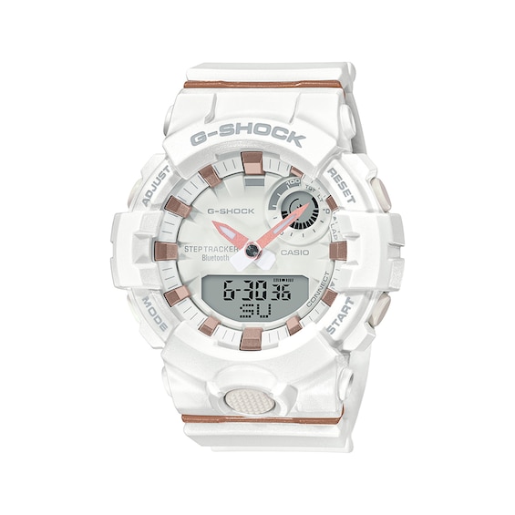 Ladies Casio G Shock S Series White Strap Watch With White Dial Model Gmab800 7a Zales Outlet