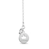 Thumbnail Image 2 of Enchanted Disney Aurora Oval Morganite and 1/10 CT. T.W. Diamond Key Pendant in Sterling Silver and 10K Rose Gold - 19"
