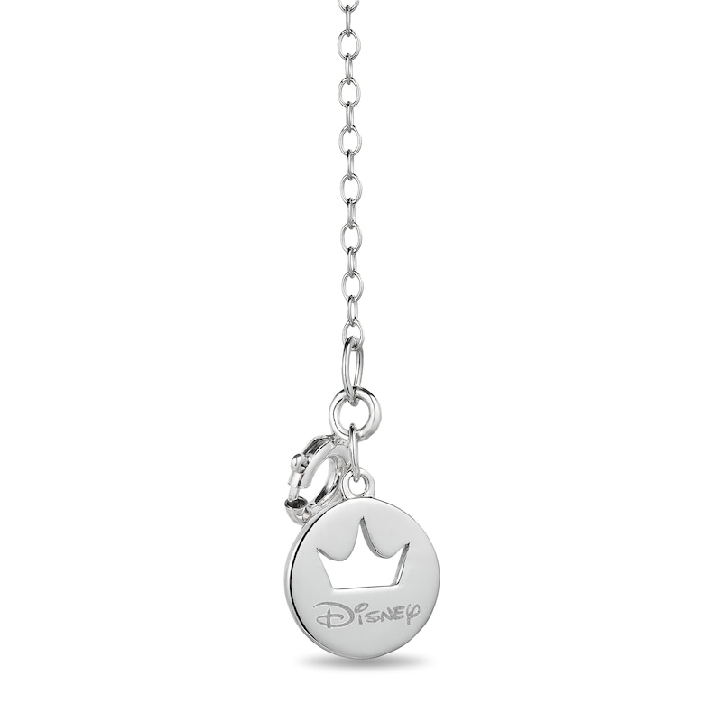 Enchanted Disney Belle 1/6 CT. T.W. Diamond Rose Necklace in Sterling Silver and 10K Rose Gold