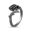 Thumbnail Image 2 of Enchanted Disney Villains Maleficent 1/10 CT. T.W. Black Diamond Ring in Sterling Silver and Black Rhodium - Size 7