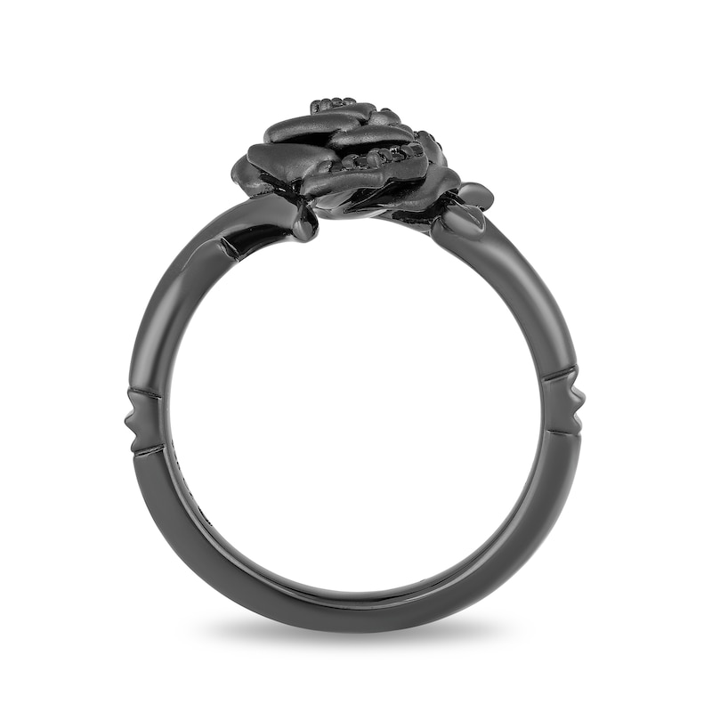 Enchanted Disney Villains Maleficent 1/10 CT. T.W. Black Diamond Ring in Sterling Silver and Black Rhodium