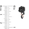 Thumbnail Image 2 of Enchanted Disney Villains Maleficent 1/5 CT. T.W. Black Diamond Rose Stud Earrings in Black Sterling Silver