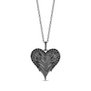 Thumbnail Image 0 of Enchanted Disney Villains Maleficent 1/6 CT. T.W. Black Diamond Heart and Wings Pendant in Sterling Silver
