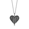 Thumbnail Image 1 of Enchanted Disney Villains Maleficent 1/6 CT. T.W. Black Diamond Heart and Wings Pendant in Sterling Silver