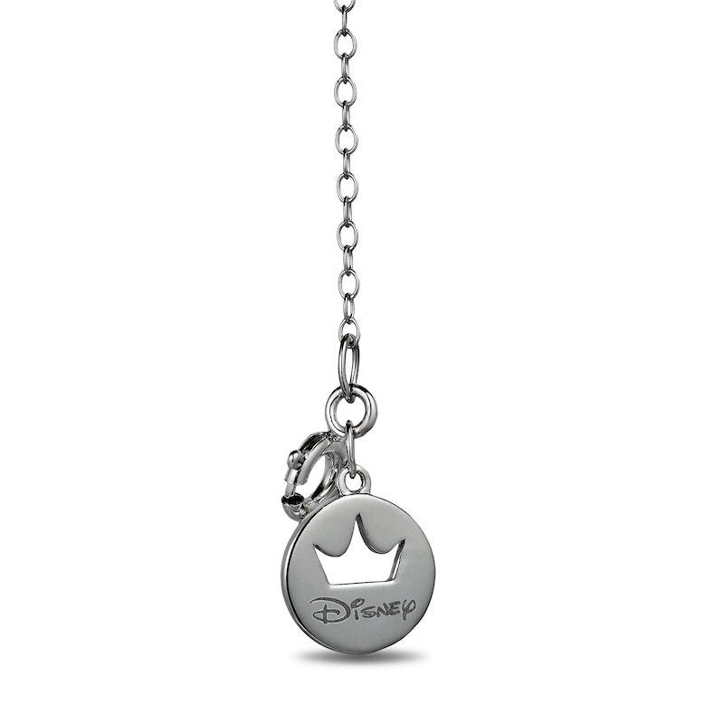 Main Image 2 of Enchanted Disney Villains Maleficent 1/6 CT. T.W. Black Diamond Rose Necklace in Black Sterling Silver